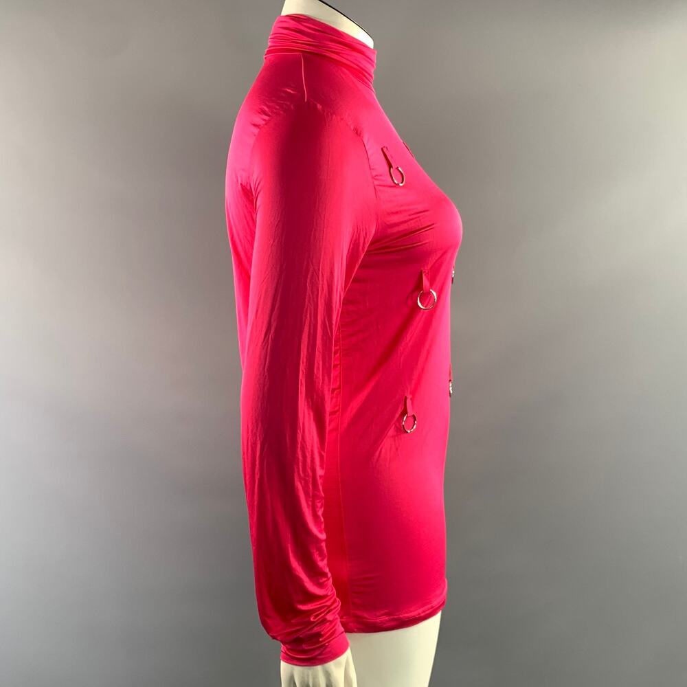 RAF SIMONS Size L Pink Viscose Blend Turtleneck Dress… - Gem